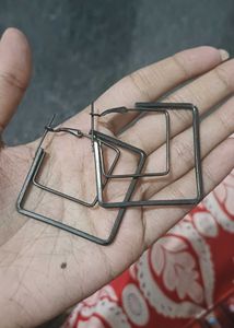 Geometric Square Hoop Earrings