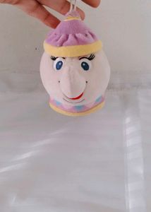 Cute Plush Mrs. Potts Keychain