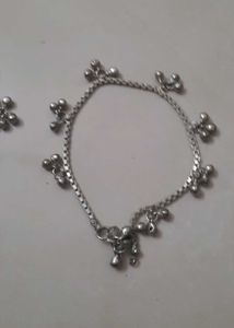 Silver Anklets with Bells