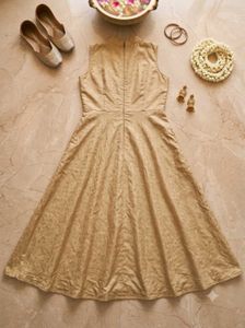 Elegant Beige Ethnic Gown