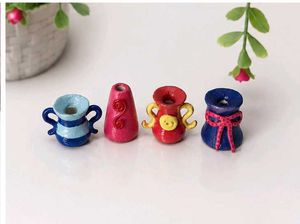 Miniature flower Vases fridge magnet Set of 4