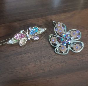 Stone Hair Clips