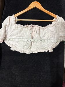 Chic Eyelet Crop Top