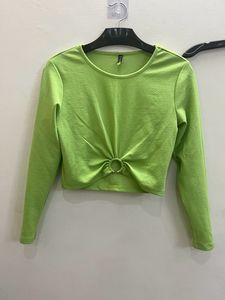 Green Crop Top