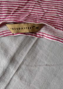 Pink And White Linning One Piece Dress