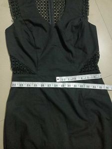 Designer Black Mini Dress Double Layer Size XS &amp; S