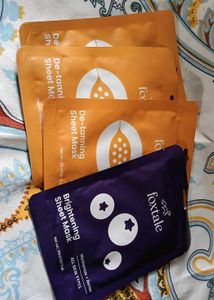 Foxtale Sheet Masks (De-tanning & Brightening)