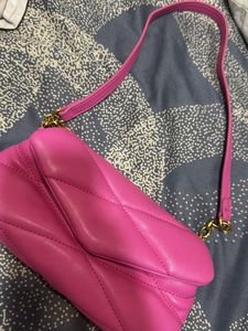 Pink Quilted Shoulder Bag