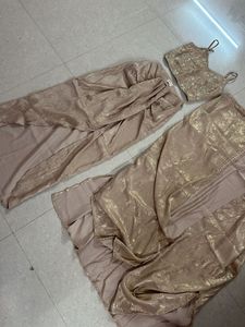 Shimmering Gold Ethnic Co-ord Set