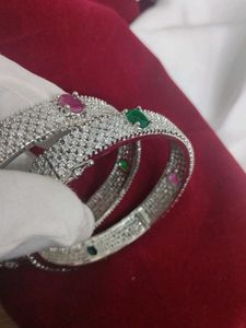 AD Openable Bangles With Stone