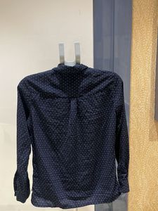 Navy Blue Polka Dot Shirt