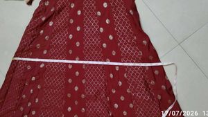 Maroon Kurta with Intricate Gold Print