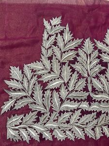 Embroidered blouse peice onion peel colour