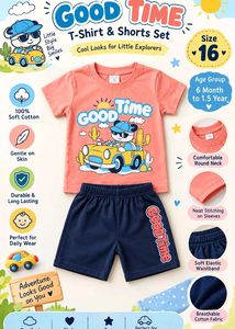 Boys/Girls "Good Time" T-Shirt & Shorts Set