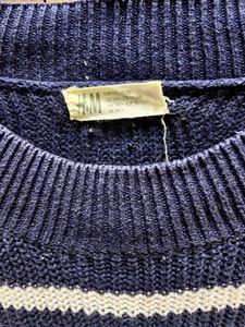 Sriped Blue Knit Sweater