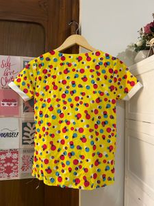 Yellow Polka Dot Peter Pan Collar Top