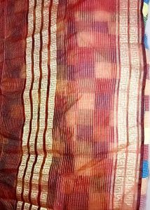 Net Stall In Red And Golden With Tassels