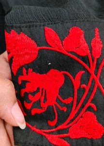 Black Pure Chiffon Dupatta