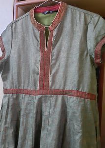 Olive Green Anarkali