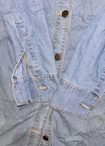 Denim long jacket
