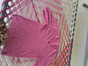 Pink Cable Knit Sweater
