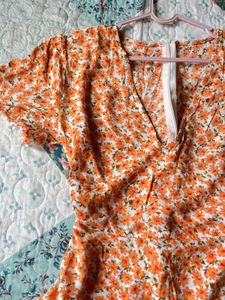 Vibrant Floral Print Mini Dress