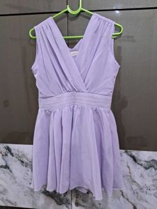 Elegant Lavender Chiffon Dress
