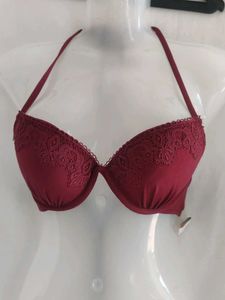 H&M Maroon Lace Trim Bra