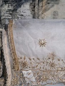 New ivory white dupatta