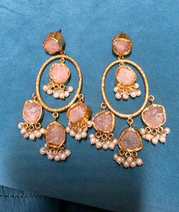 Elegant Gold &amp; Pearl Drop Earrings