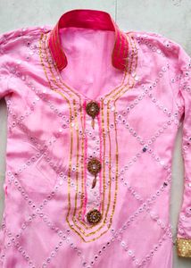 Pure georgette mirror Work wedding suit