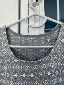 Stylish Grey Printed Kurta