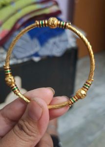 Gold Necklace &amp; Earring Set with bracelet bangles