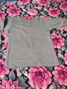 Classic Grey Ribbed Long Sleeve thermal
