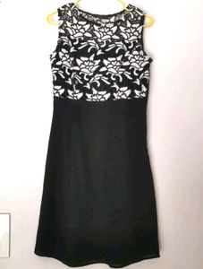 🦨Floral Lace Black&amp;White Dress