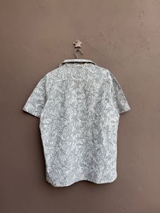 Men's Leaf Print Short Sleeve Shirt