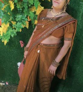 Elegant Mustard Yellow Saree heavy party sare