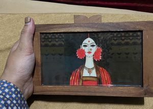 Wooden Art Trinket Traditional Sling Bag