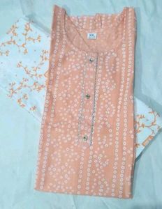 Not Coin Only Cash bhandej Kurta plazo Set