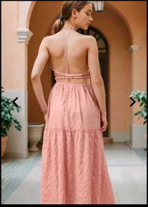 Peach Tiered Maxi Dress