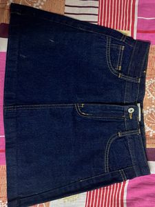 Dark Wash Denim Mini Skirt