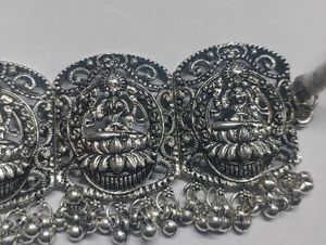 Oxidised Temple Design Necklace Set