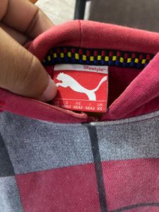 puma plaid hoodie