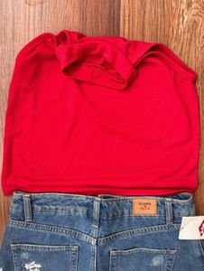 Red Halter Neck Top