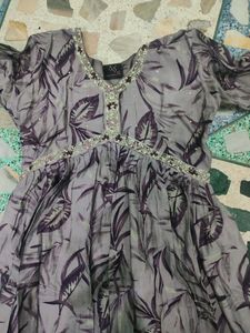 Lavender Colour Naira Cut Kurta Set