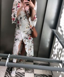 Floral Wrap Maxi Dress SHEIN