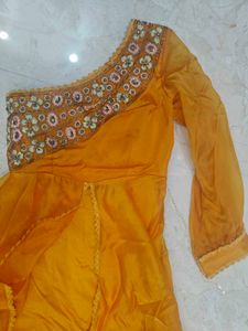 off shoulder kurta with plazo