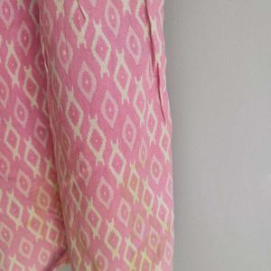 Pink cotton maternity kurta