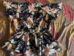Floral Print Peplum Top