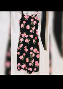 300 Coins Off .. Floral Black Dress